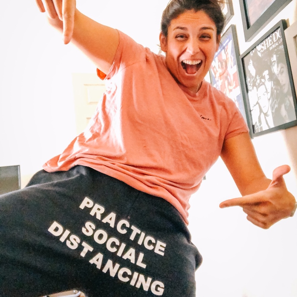 “Practice Social Distancing” sweat pants
